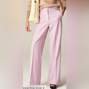NWOT JCrew Cuffed wide-leg trouser pant in wool blend
